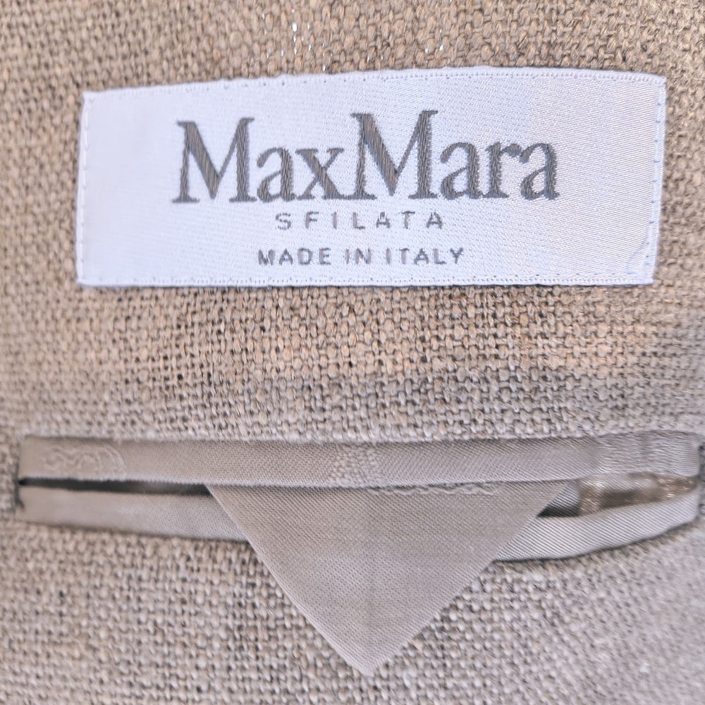 NWT❤️MAX MARA Undici Linen Blazer Jacket - Picture 7 of 8